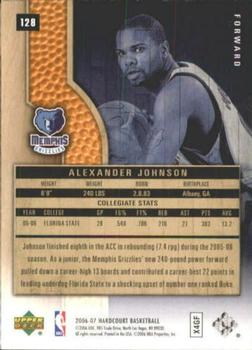 2006-07 Upper Deck Hardcourt #128 Alexander Johnson Back