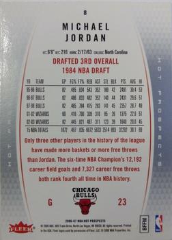 2006-07 Fleer Hot Prospects #8 Michael Jordan Back