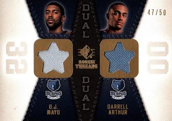 2008-09 SP Rookie Threads - Rookie Threads Dual Parallel #RTD-AM O.J. Mayo / Darrell Arthur Front