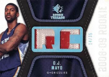 2008-09 SP Rookie Threads - Rookie Threads Patch #RT-OM O.J. Mayo Front