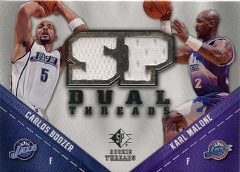 2008-09 SP Rookie Threads - SP Threads Dual #TD-MB Karl Malone / Carlos Boozer Front