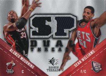 2008-09 SP Rookie Threads - SP Threads Dual #TD-MW Alonzo Mourning / Sean Williams Front