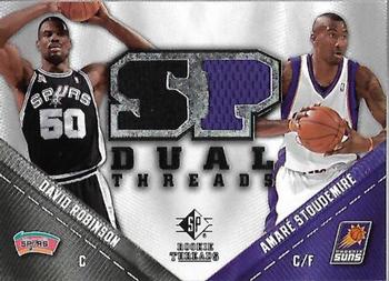 2008-09 SP Rookie Threads - SP Threads Dual #TD-SR Amare Stoudemire / David Robinson Front