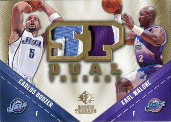 2008-09 SP Rookie Threads - SP Threads Dual Patch #TD-MB Karl Malone / Carlos Boozer Front