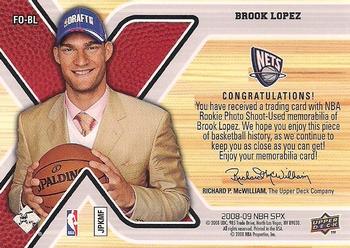 2008-09 SPx - Freshman Orientation #FO-BL Brook Lopez Back