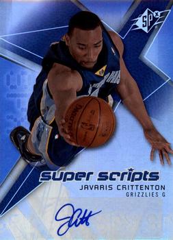 2008-09 SPx - Super Scripts #SS-JC Javaris Crittenton Front