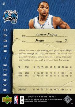2006-07 Upper Deck Rookie Debut #69 Jameer Nelson Back