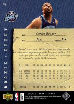 2006-07 Upper Deck Rookie Debut #95 Carlos Boozer Back
