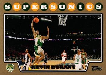 2008-09 Topps - Gold Border #156 Kevin Durant Front