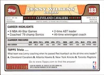 2008-09 Topps - Gold Border #183 Lenny Wilkens Back