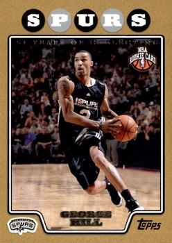 2008-09 Topps - Gold Border #213 George Hill Front