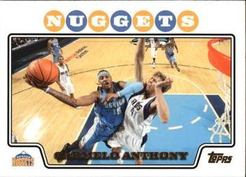 2008-09 Topps - Gold Foil #15 Carmelo Anthony Front
