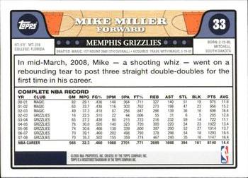2008-09 Topps - Gold Foil #33 Mike Miller Back
