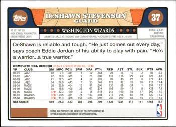 2008-09 Topps - Gold Foil #37 DeShawn Stevenson Back