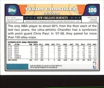 2008-09 Topps - Gold Foil #106 Tyson Chandler Back