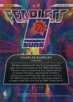 2021-22 Panini Prizm - Fearless Prizms Gold #19 Charles Barkley Back