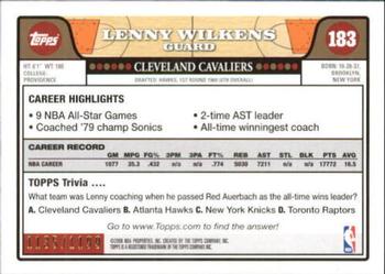 2008-09 Topps - Orange #183 Lenny Wilkens Back