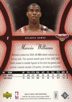 2006-07 Upper Deck Sweet Shot #3 Marvin Williams Back