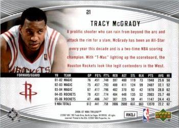 2006-07 Upper Deck Trilogy #21 Tracy McGrady Back