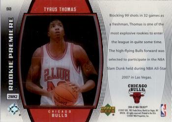 2006-07 Upper Deck Trilogy #92 Tyrus Thomas Back