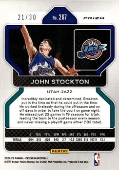 2021-22 Panini Prizm - Blue Shimmer #267 John Stockton Back