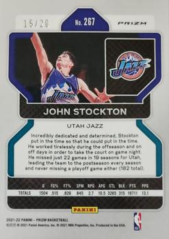 2021-22 Panini Prizm - Fast Break Bronze #267 John Stockton Back