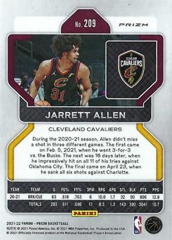 2021-22 Panini Prizm - Green #209 Jarrett Allen Back