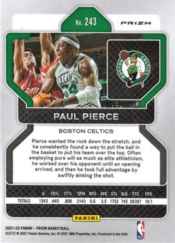 2021-22 Panini Prizm - Green #243 Paul Pierce Back