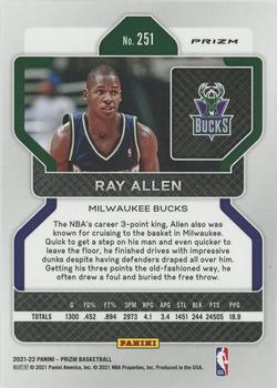 2021-22 Panini Prizm - Green #251 Ray Allen Back