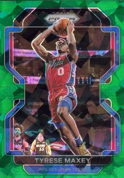 2021-22 Panini Prizm - Green Ice #28 Tyrese Maxey Front