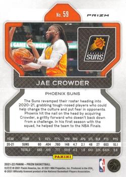 2021-22 Panini Prizm - Ice #59 Jae Crowder Back