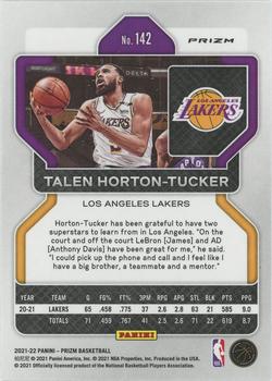 2021-22 Panini Prizm - Ice #142 Talen Horton-Tucker Back