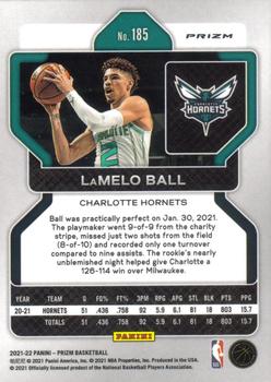 2021-22 Panini Prizm - Ice #185 LaMelo Ball Back