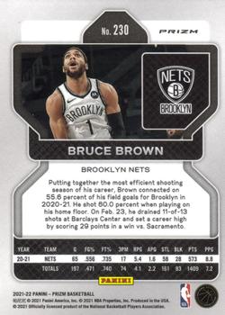 2021-22 Panini Prizm - Ice #230 Bruce Brown Back