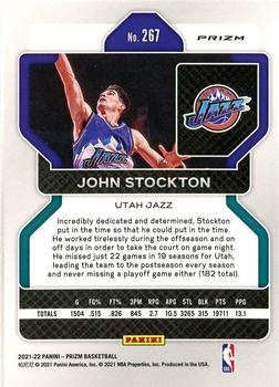2021-22 Panini Prizm - Ice #267 John Stockton Back