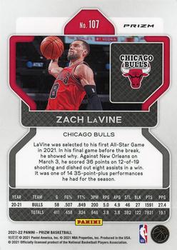 2021-22 Panini Prizm - NBA 75th Anniversary #107 Zach LaVine Back