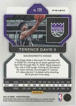 2021-22 Panini Prizm - NBA 75th Anniversary #139 Terence Davis II Back