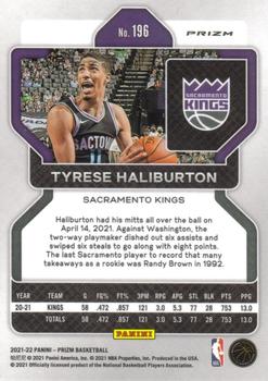 2021-22 Panini Prizm - NBA 75th Anniversary #196 Tyrese Haliburton Back