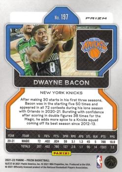 2021-22 Panini Prizm - NBA 75th Anniversary #197 Dwayne Bacon Back