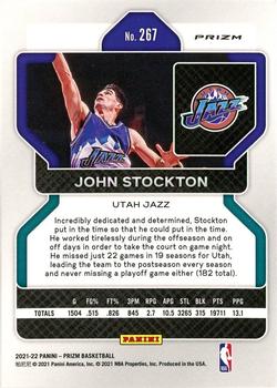 2021-22 Panini Prizm - Purple Wave #267 John Stockton Back