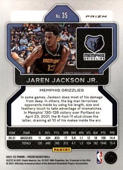 2021-22 Panini Prizm - Red Ice #35 Jaren Jackson Jr. Back