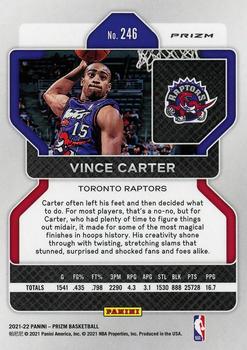 2021-22 Panini Prizm - Red Ice #246 Vince Carter Back