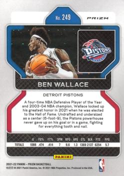 2021-22 Panini Prizm - Red Ice #249 Ben Wallace Back