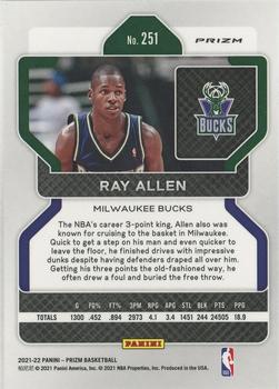 2021-22 Panini Prizm - Red Ice #251 Ray Allen Back