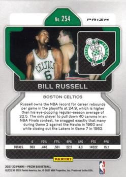 2021-22 Panini Prizm - Red Ice #254 Bill Russell Back