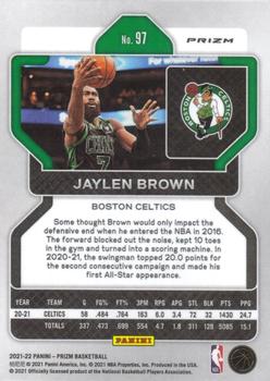 2021-22 Panini Prizm - Red White and Blue #97 Jaylen Brown Back