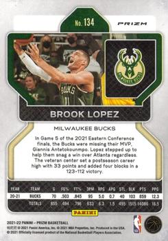 2021-22 Panini Prizm - Red White and Blue #134 Brook Lopez Back