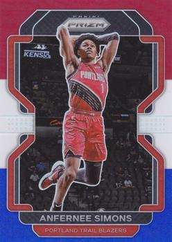 2021-22 Panini Prizm - Red White and Blue #168 Anfernee Simons Front