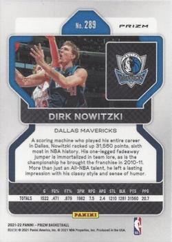 2021-22 Panini Prizm - Red White and Blue #289 Dirk Nowitzki Back