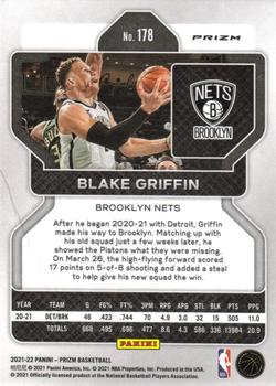 2021-22 Panini Prizm - Silver #178 Blake Griffin Back